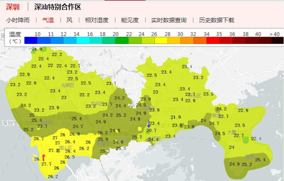 深圳4月19日天氣 陣雨轉(zhuǎn)大雨