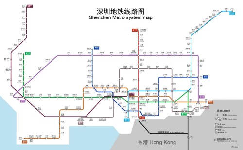 2019深圳最新地鐵線(xiàn)路圖 最全最新