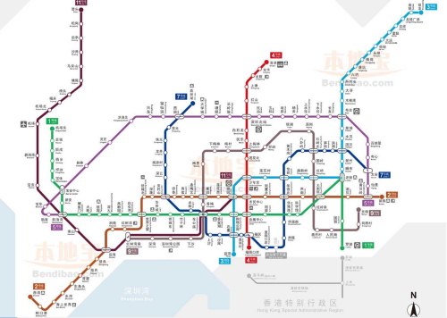 2019深圳最新地鐵線(xiàn)路圖 最全最新