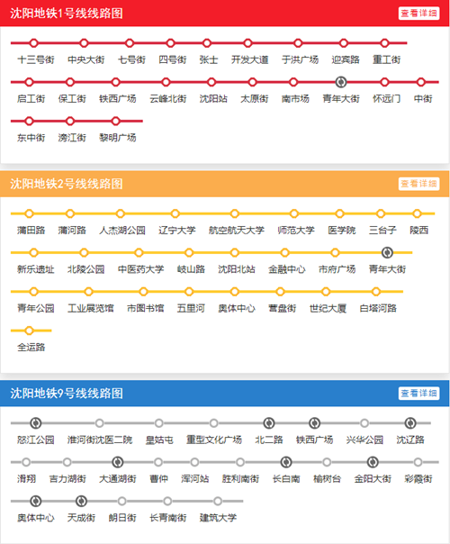 沈陽地鐵線路圖2019 沈陽地鐵線路圖最新