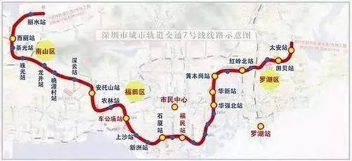 深圳地鐵7號(hào)線路圖2019 深圳地鐵線路圖最新