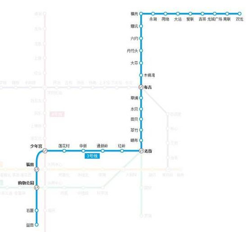 深圳地鐵3號(hào)線路圖2019 深圳地鐵線路圖最新