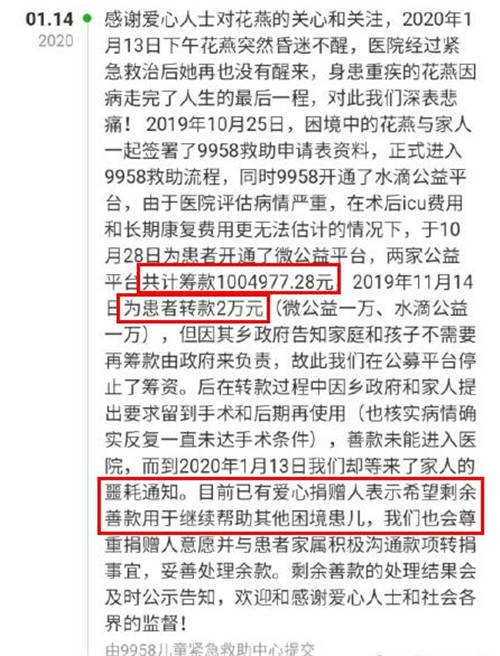 9958回應吳花燕事件 4億善款被買理財凈賺4千萬