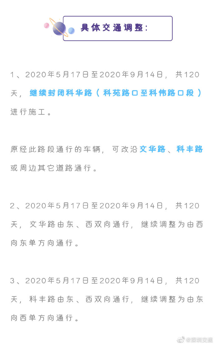 南山人請注意!這些路段將繼續(xù)調(diào)整繞行