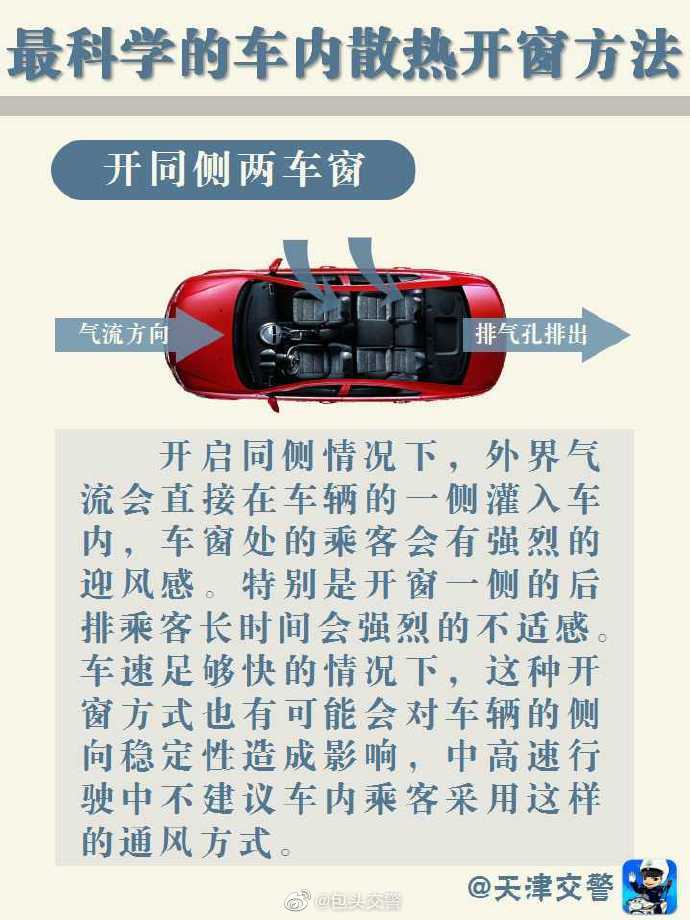 散熱妙招 最科學(xué)的車內(nèi)散熱開窗小方法