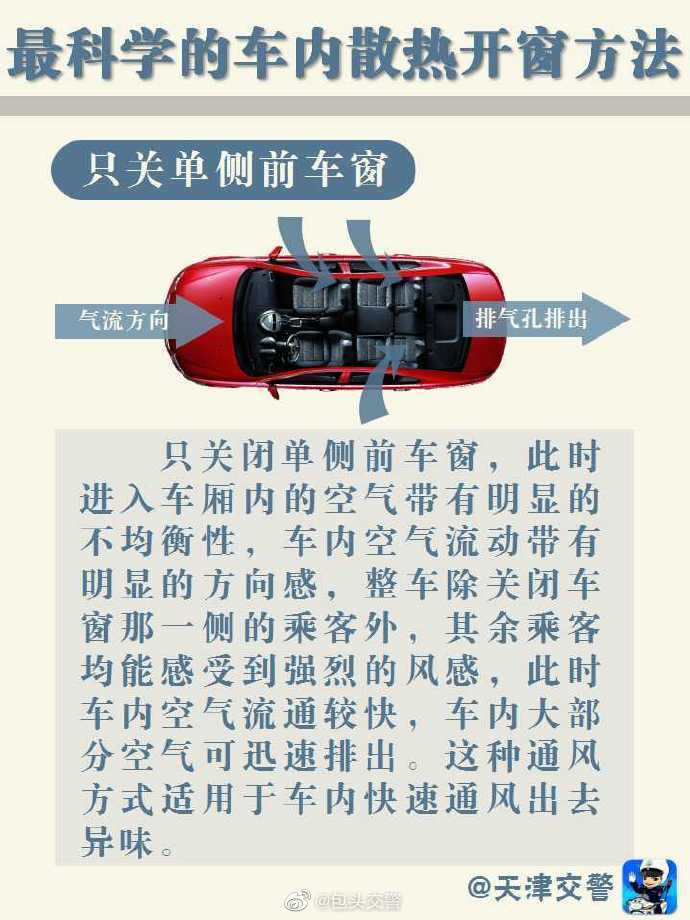 散熱妙招 最科學(xué)的車內(nèi)散熱開窗小方法