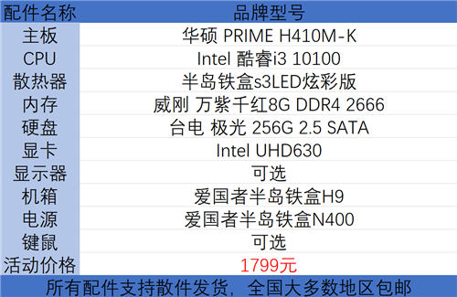 2020電腦主流配置推薦 實用到高端都有