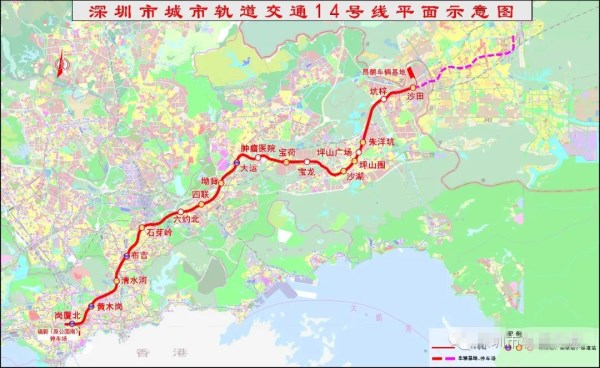 深圳地鐵14和16號線進展更新 多個站點施工進展順利