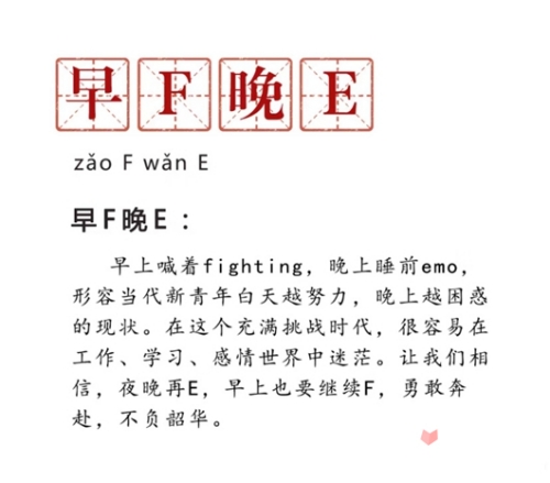 早F晚E梗是什么意思