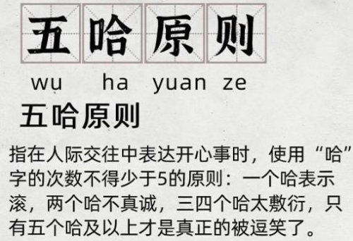 網(wǎng)絡(luò)用語五哈原則是什么梗